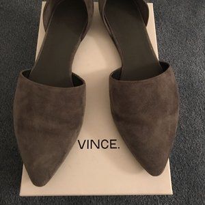 NIB Vince Nina Grey Suede Flats 40